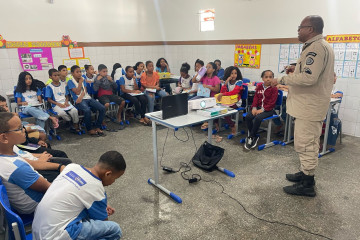 4º DIA DE AULA DO PROERD NA ESCOLA MUNICIPAL ÉRICO SOPHIA BRANDÃO